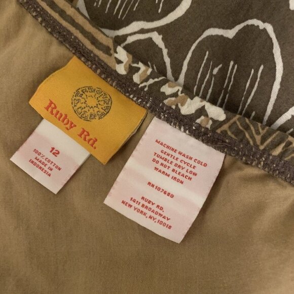 Ruby Rd. Size 12. Full Cotton Lined Skirt with Yoke. Elastic Waist. B75 - Picture 4 of 5